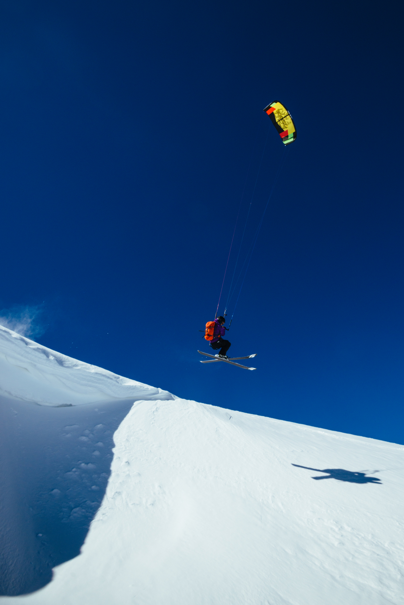 Snowkiting Central Utah's high-plateau frontier, Skyline Drive.