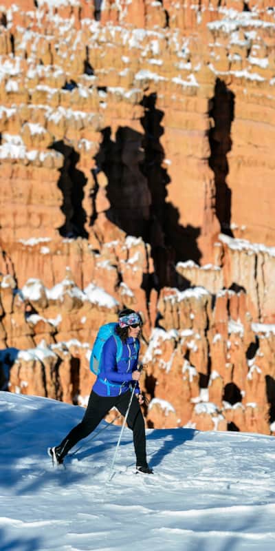 Experience the serenity of snow-dusted red rock in Southern Utah this winter.