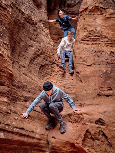 Wedge, wiggle and wade your way through Zion's river-formed rock arteries.