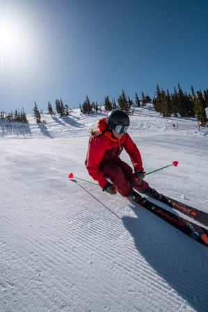 Skier Kalen Griffin at Alta Ski Area.