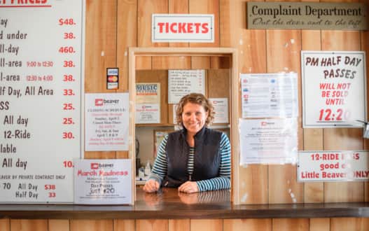 You'll always find a familiar face behind the ticket counter at Beaver Mountain Resort.