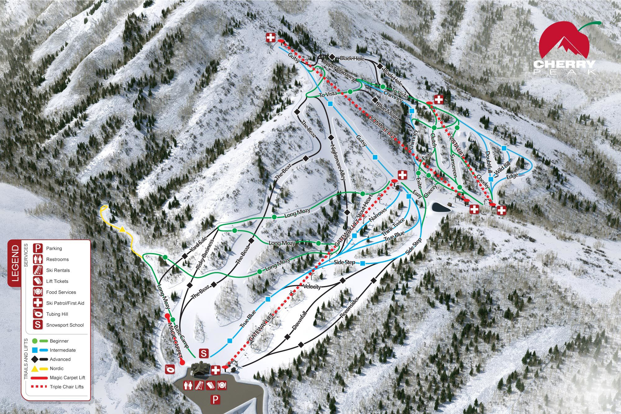 Cherry Peak Ski Resort Weather - Cherry Peak Map 2023 24