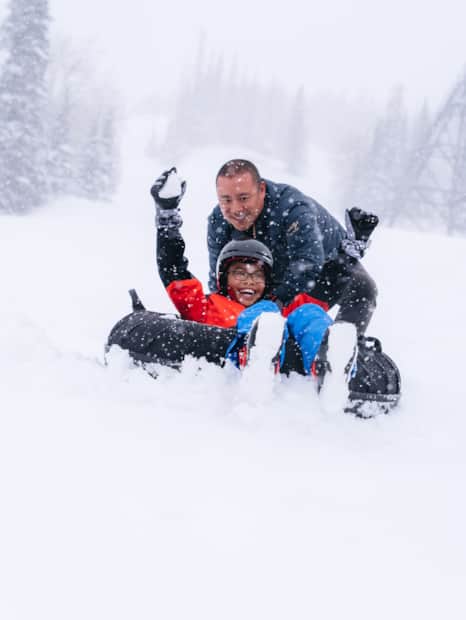 The fun doesn't stop on the slopes. At Montage Deer Valley's Powder Park, snow tubing is an easy adventure for the whole family.