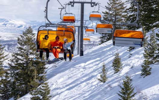 A view of Park City Mountain's heated bubble chairlift.
