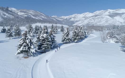 Cross-country skiing at Wasatch Mountain State Park.