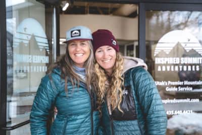 Owner and lead guide Shaun Deutschlander (left) poses with general manager Cindi Grant outside the Inspired Summit Adventures headquarters in Jeremy Ranch.