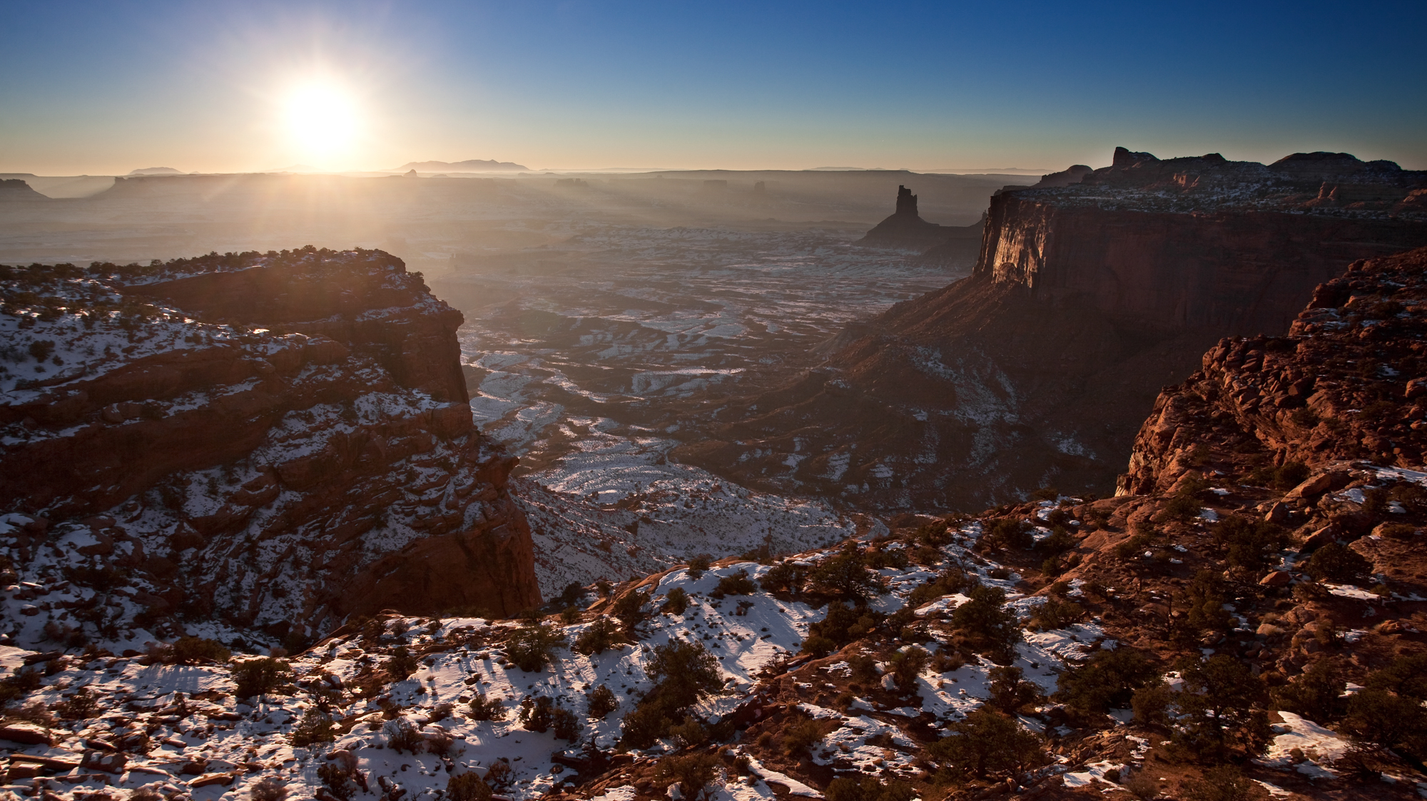 Winter working its magic at an overlook at the park.