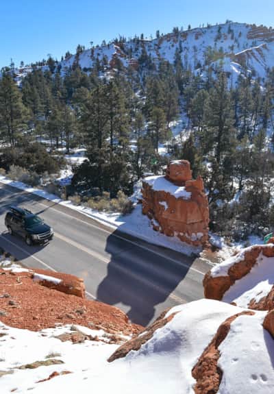 Be sure to check road conditions and weather for high mountain passes that may be closed and/or snowy.