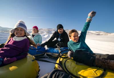 Snow tubing at Soldier Hollow.