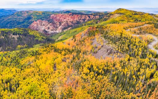 A view of Utah's Patchwork Parkway, Scenic Byway 143.