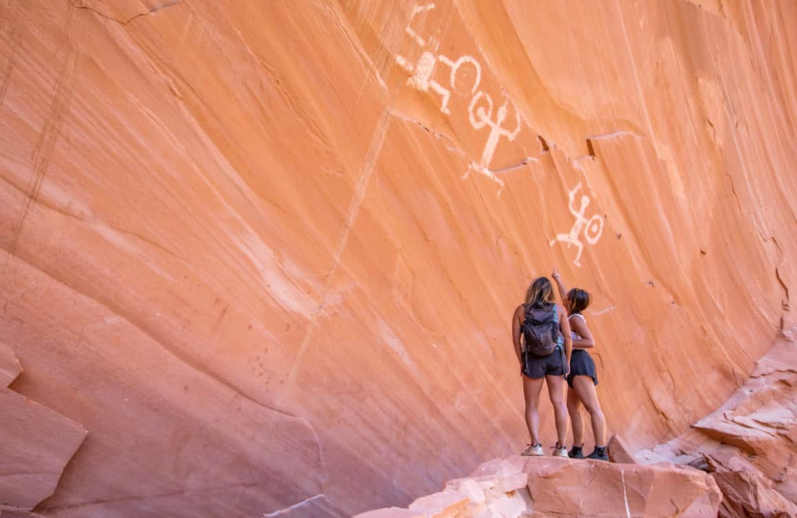 Petroglyphs located where Butt Canyon meets Muley Canyon near North Lake Powell.