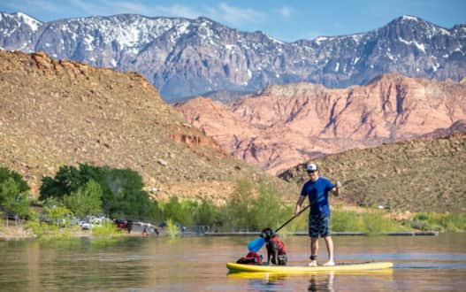 Quail Creek Reservoir is an easy-going destinations for paddleboards and kayaks.