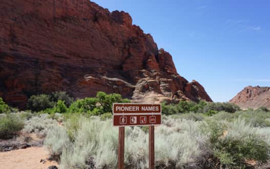 The Pioneer Names Trail is a half-mile walk which lets visitors see names written in axle grease by early travelers dating back to 1881.