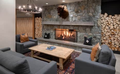 The Snowpine Lodge has plenty of cozy places to kick up your feet after a powder day.