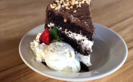 A delicious slice of Chocolate Porcupine Cake.