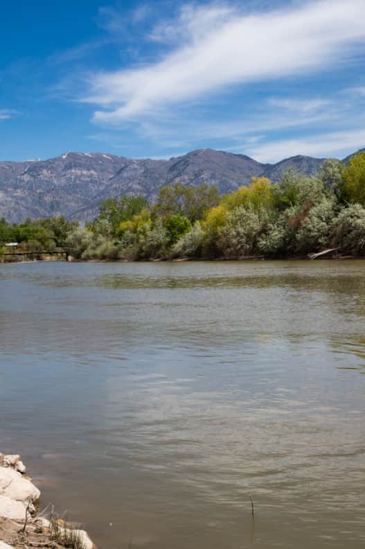 The view from the Bear River in Corrine.