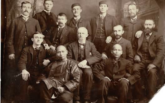 Author Tim Sullivan's great-great-great-great grandfather with employees.