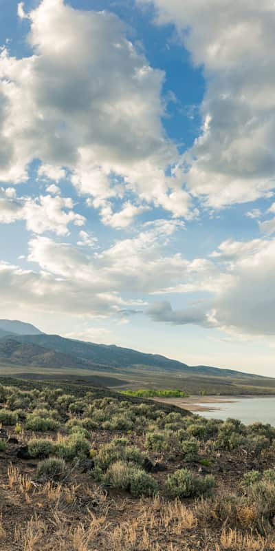 While camping is primitive at Piute State Park, you can set up a tent right on the beach.