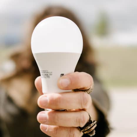 Bulbs with the proper lumens and wattage can reduce reflection into the night sky.