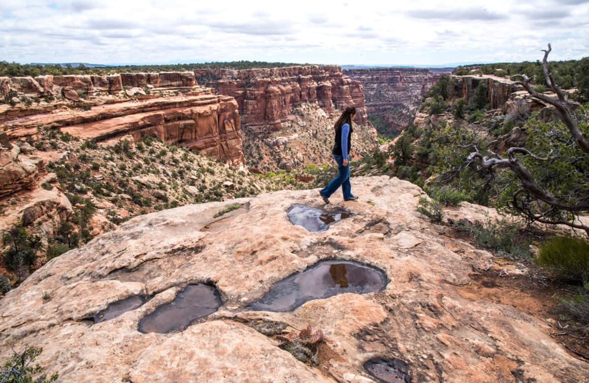 Cave Tower is located just off Highway 95, also known as the Trail of the Ancients Scenic Byway.