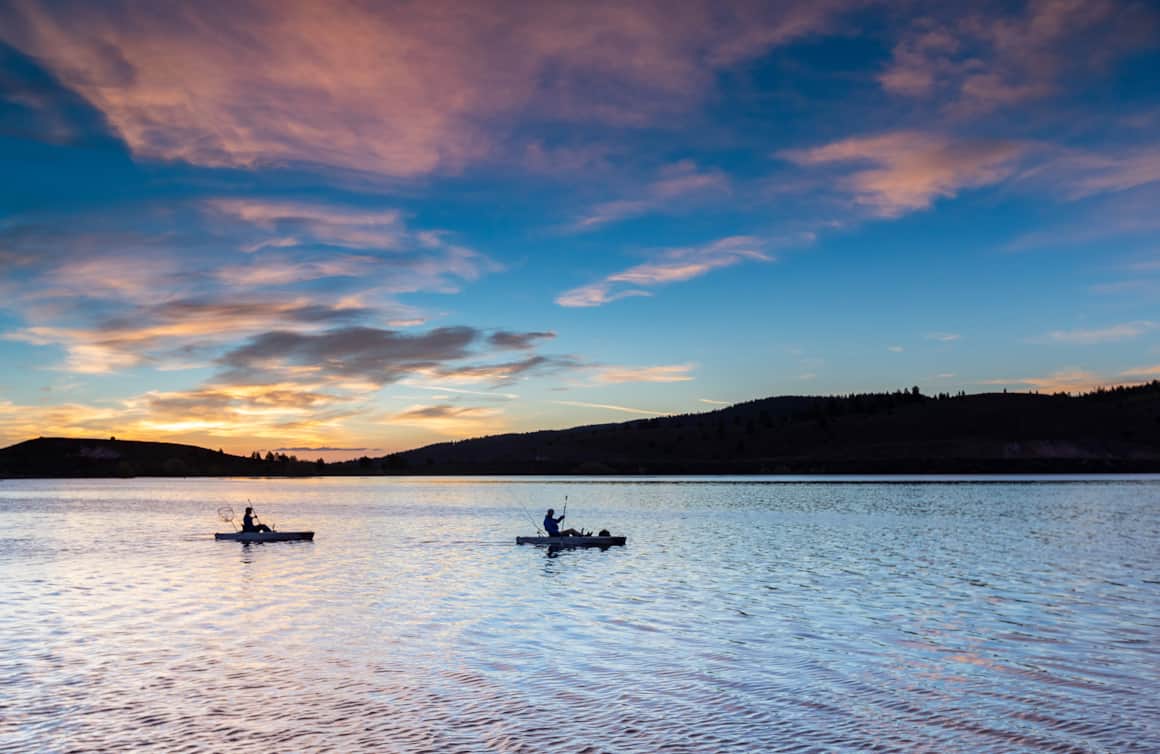 Kayaking at Panguitch Lake.