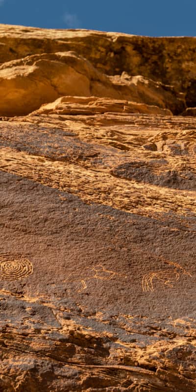 Spend some time exploring the petroglyphs and coming up with your own interpretation of what they might mean.