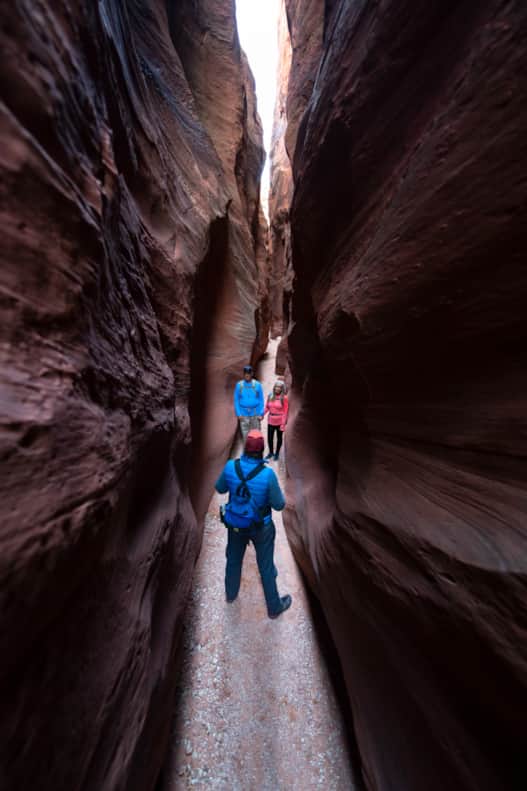 Near Kanab you'll find guide companies offering winter tours of nearby slot canyons.