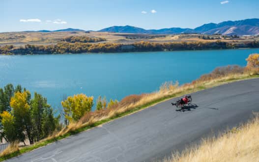 Willow, box elder and maple trees surround Hyrum Reservoir providing shade as well as habitat for waterfowl and wildlife.