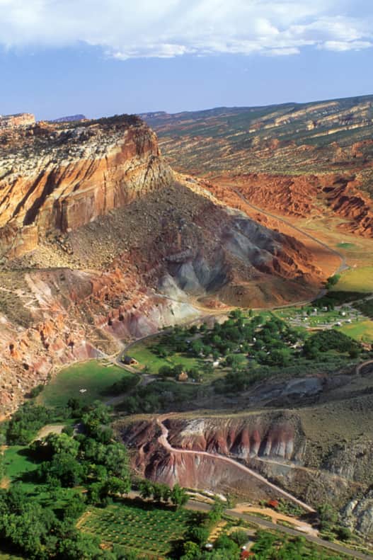 The town of Fruita from above