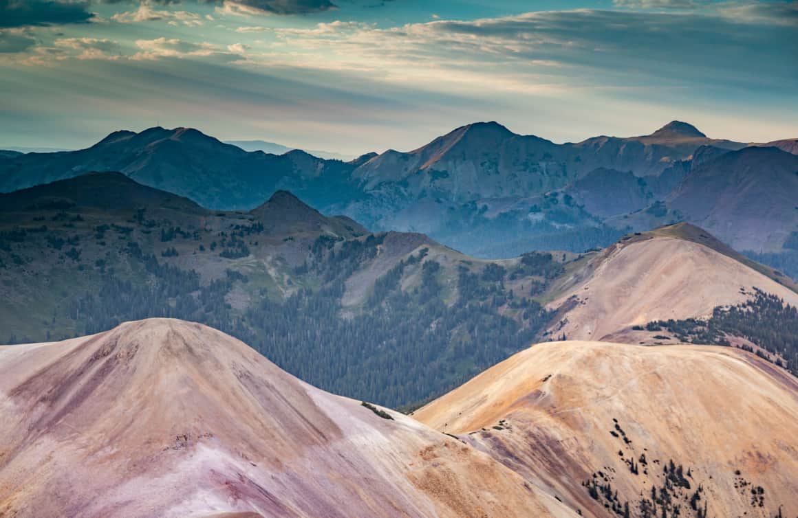 A broad view of the Tushar Range.