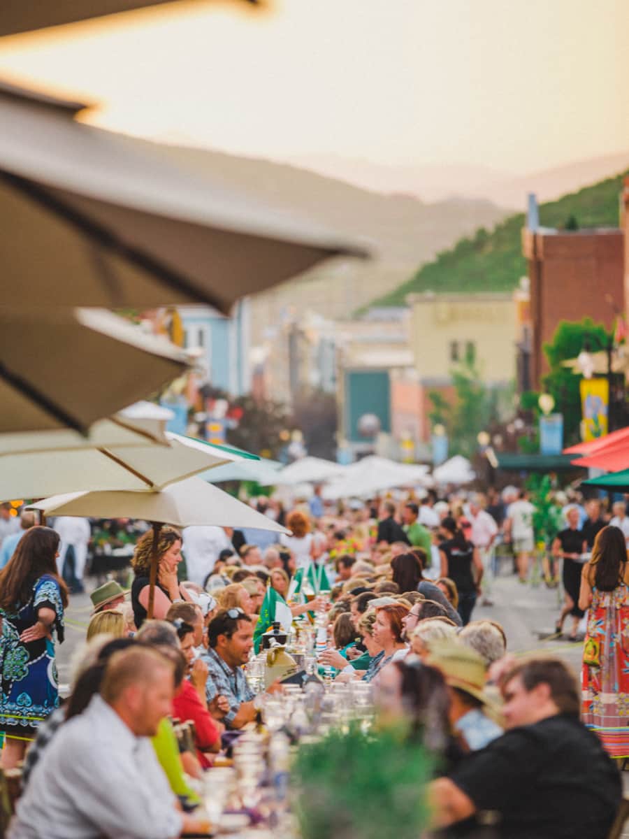 Park City’s annual Savor the Summit features a “grand table” that runs through the center of Historic Main Street.