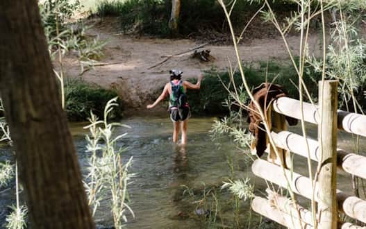 Crossing the Escalante River.