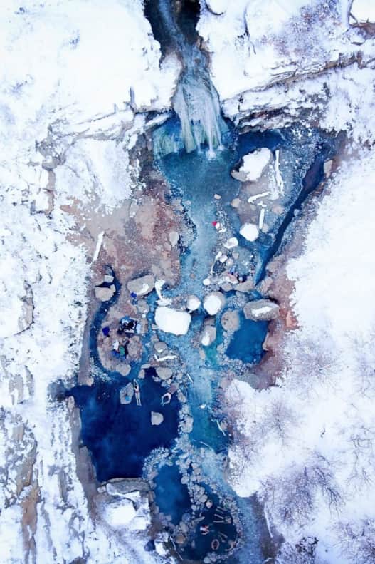 Fifth Water Falls and Springs in Winter.