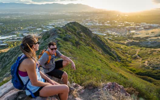 The Living Room Trail offers scenic views of Salt Lake City.