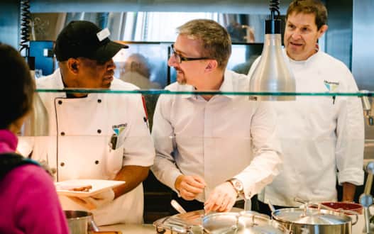 "I'll have the curry, please." Or at The Summit? Try the rotisserie meat.
