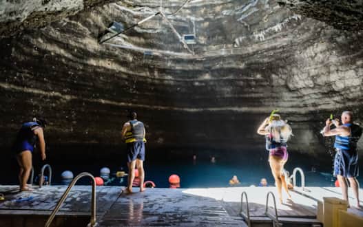 The Homestead Crater is the only warm scuba diving destination in the continental United States.