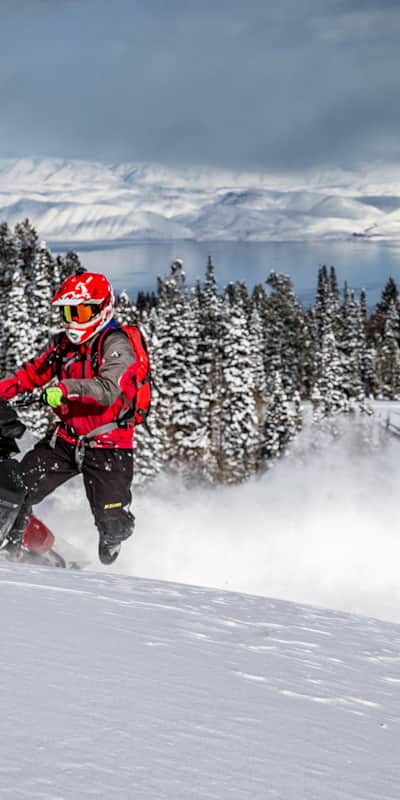 You'll find 180 miles of well-groomed snowmobile trails at Logan Canyon Snowmobile Complex.