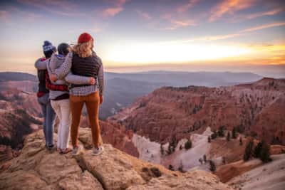 Cedar Breaks is home to scenic hiking trails, ancient trees, high-elevation camping and over-the-top views along the Circle of Painted Cliffs.