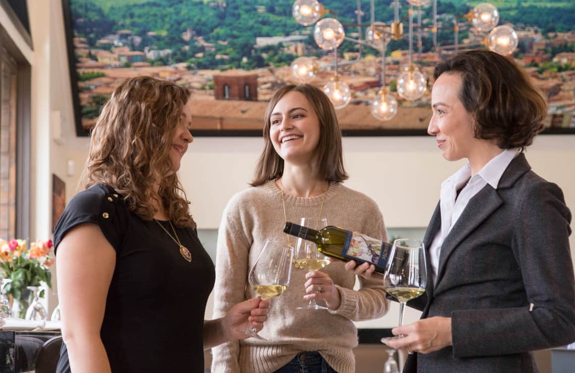 Stephanie Cuadra, founder of Terrestoria Wine Imports (far right).