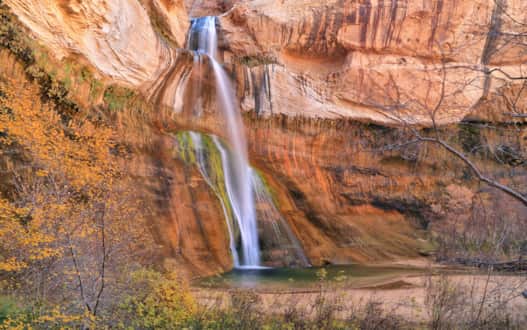 Calf Creek is a perennial stream located in the Grand Staircase-Escalante National Monument.