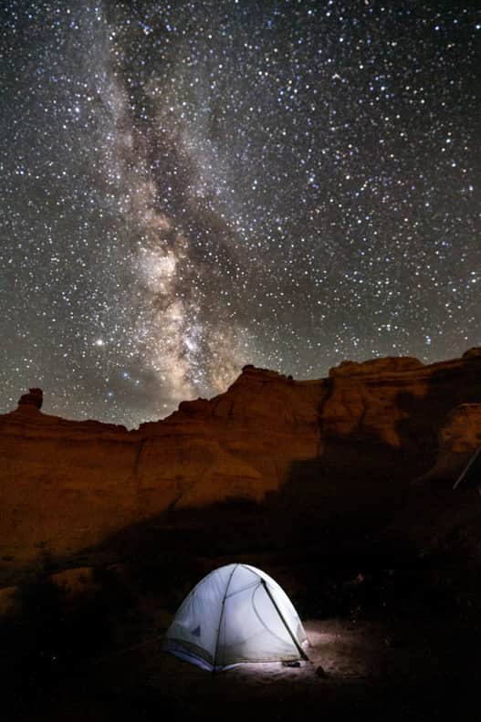 A certified International Dark Sky Park, Goblin Valley State Park is a great place to camp for the night.