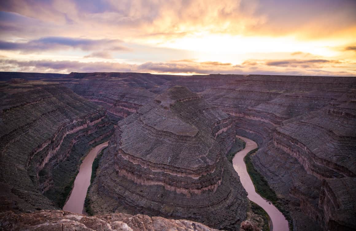 Goosenecks State Park is one of the greatest places in Utah to see magnificent erosional feats.