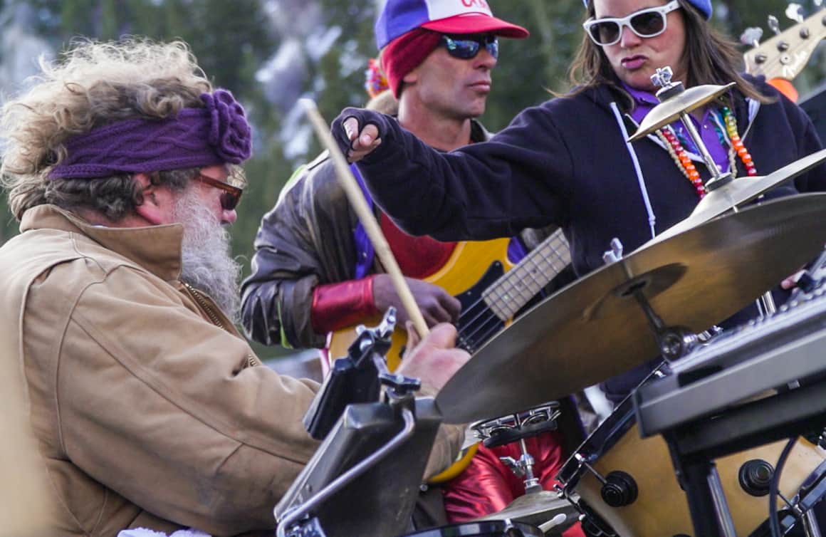 Music at the Alta High Boy Party, celebrating the end of ski season.