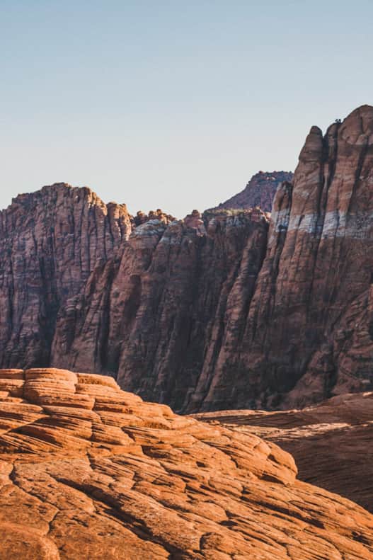 Snow Canyon’s Navajo sandstone cliffs share the same history and geology as Zion.