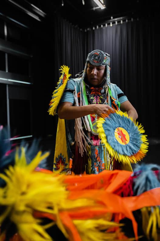 “Don’t call this a costume,” Willie often tells students, because American Indian dancers aren’t characters playing dress-up. “We prefer ‘outfit’ or ‘regalia.’”