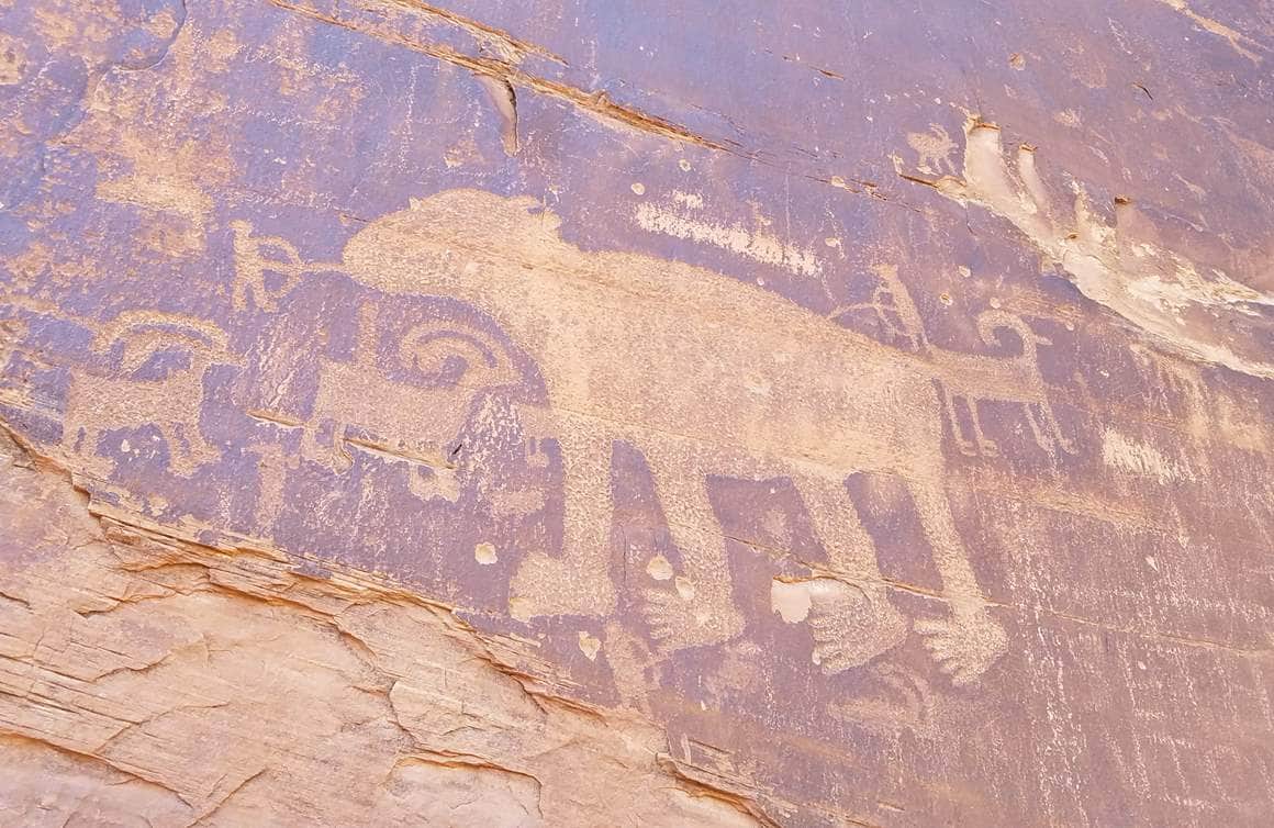 Rock imagery sites boldly announce their presence with splashes of color and confident parades of familiar icons: bighorn sheep, bird tracks and ghostly human figures.
