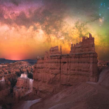 The Milky Way over Bryce Amphitheater — Bryce Canyon is a certified International Dark Sky Park.