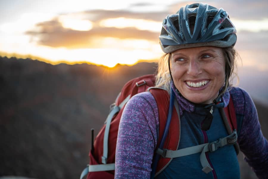 Mountain biking in Gooseberry Mesa.