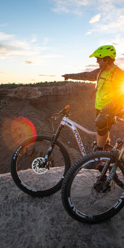Mountain biking at Gooseberry Mesa.