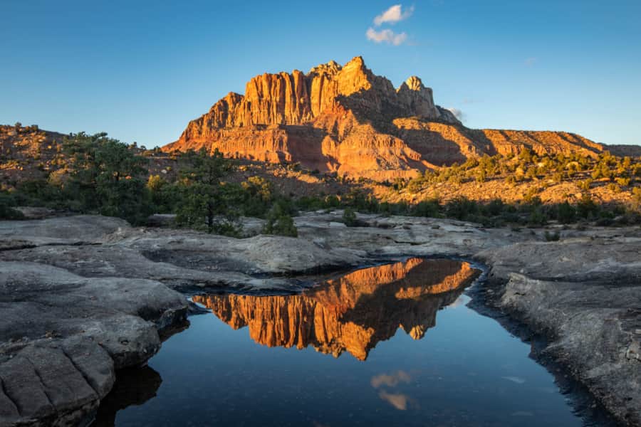 Mount Kinesava in Zion National Park.